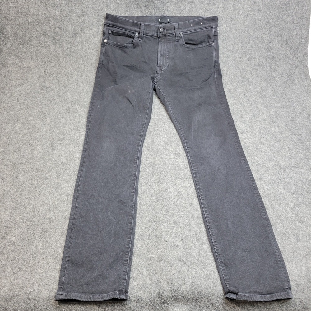 Madewell Jeans Womens 33x34 Black Denim Slim Fit Boho Streetwear Grunge Festival - Picture 2 of 14